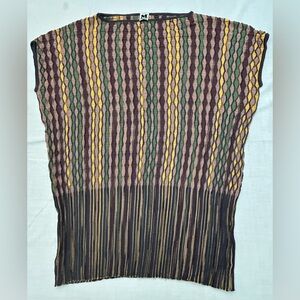 Vintage Missoni Striped women’s Multicolour short sleeve sweater